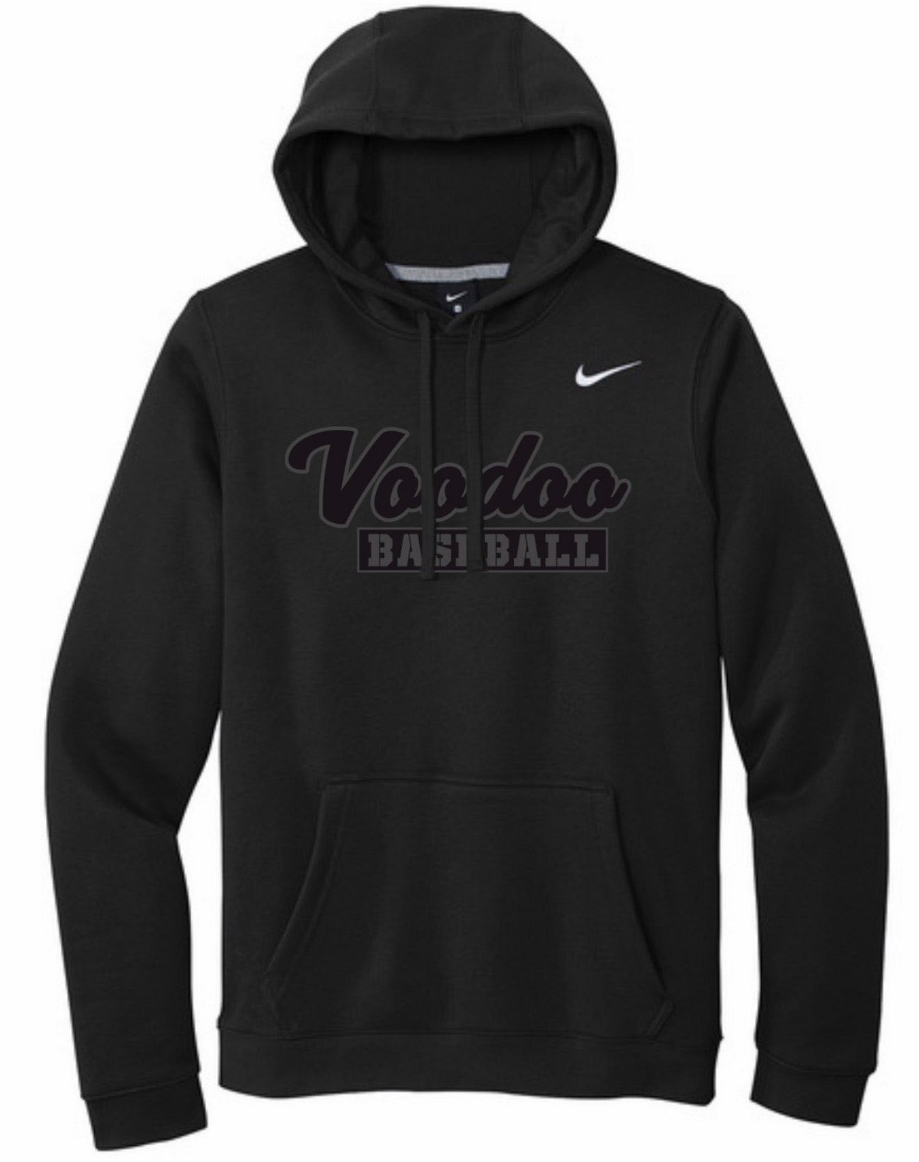 Nike Club Fleece Pullover Hoodie -Blackout logo